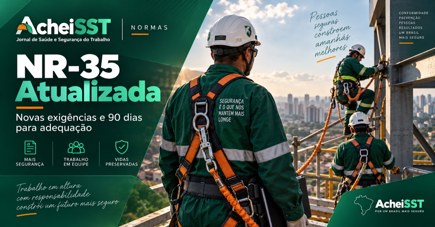 MTE atualiza NR-35 e amplia exigências para trabalho em altura; prazo de adequação é de 90 dias